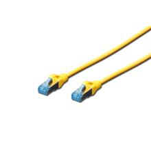 SoftExpress Kat.5e Patchkabel GELB 1m  SF/UTP, Folie+Geflechtschirm