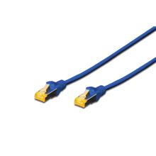 SoftExpress Kat.6A Patchkabel S/FTP PiMF BLAU 3m, > für 10 Gigabit/s, halogenfrei