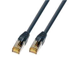 TTL Network TTLLan® RJ45 Patchkabel Cat.6A S/FTP LSOH UltraFlex blaugrau 0,15m