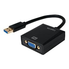 LogiLink Externer Videoadapter USB 3.0 auf VGA, USB-Stecker auf VGA (Dsub)-Buchse