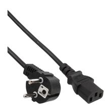 Inline Netzkabel Schuko > Kaltgerätestecker 10m, Schutzkontakt gewinkelt auf C13