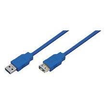 SoftExpress USB 3.0 Verlängerungskabel BLAU 5m, USB 3.0 Stecker-A an USB 3.0 Buchse-A