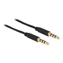 Delock Stereo-Kabel 2x 4-Pol Mini-Stecker 3m, (Headset-Kabel) schwarz