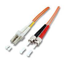SoftExpress LWL-Patchkabel 50/125µ LC-ST 15m duplex, Multimode/Halogenfrei/mit Meßprotokoll