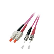 SoftExpress LWL-Kabel 50/125µ OM4 ST-SC duplex 2m, LSZH, violett