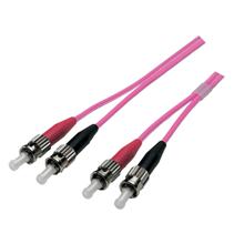 SoftExpress LWL-Patchkabel 50/125µ ST-ST OM4 2m, duplex, LSZH, Farbe: violett