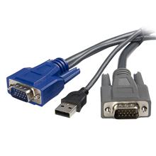 StarTech.com 3m Ultradünnes USB VGA 2-in-1-KVM-Kabel