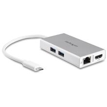 StarTech.com USB-C Multiport Adapter - PD - Silber